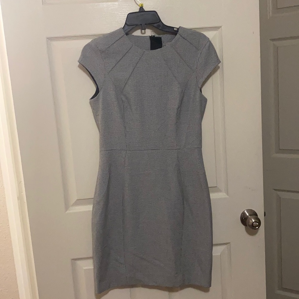 Diagonal checkered patterned mini dress (size 6)